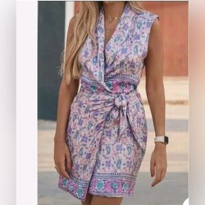 Zara wrap sleeveless dress